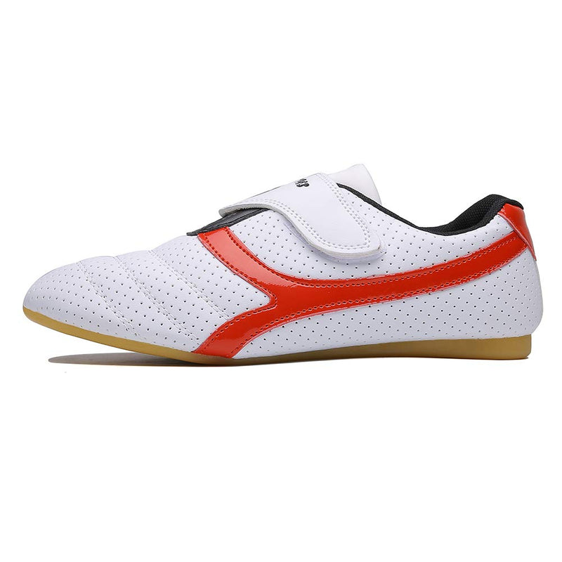 MSMAX Martial Arts Shoes Kids Kung Fu Tai Chi Shoes Women Taekwondo Boxing Shoes for Men 9.5 White