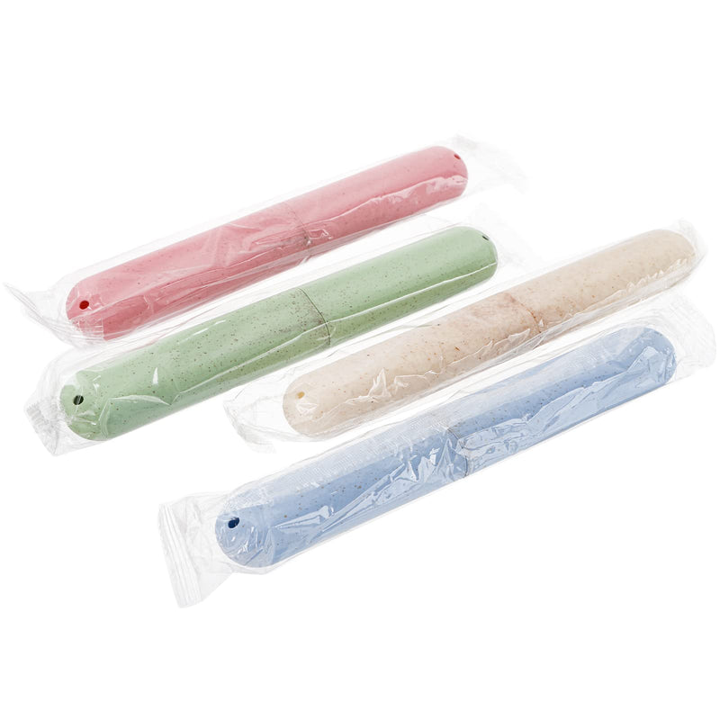 Hedume 28 Pack Travel Toothbrush Case, Portable Dust-Proof Breathable Toothbrush Holder for Travel, Business, Home, Camping, School (4 Colors) - BeesActive Australia