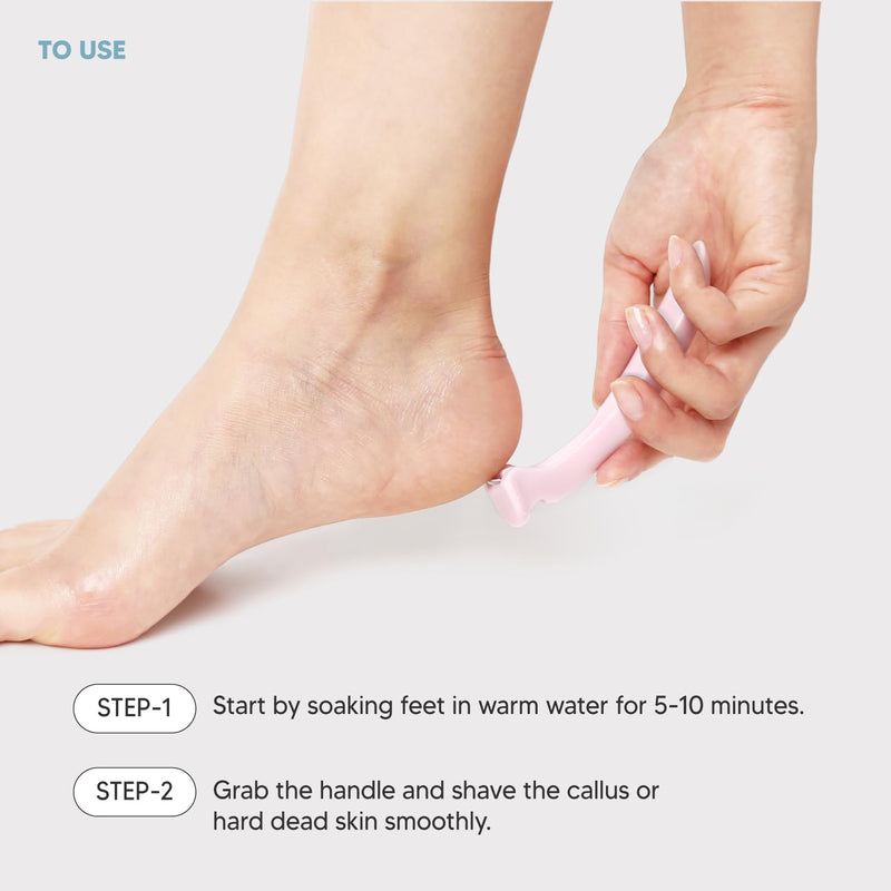 Callus Razor(3pack), Pedicure Tool, Effective for Cracked Heel, Ergonomic Design for Grip, Safety Stainless Steel Callus Shaver, Blade for Foot Care, Hard, Rough,Thick Callused Skin Remover 3Pcs - BeesActive Australia