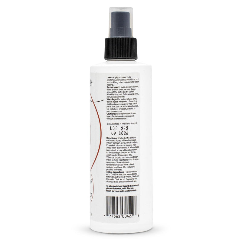 Wound Spray for Pets by EnviroFresh, Wound and Skin Care for Dogs Cats Pets, Fast Acting, Soothing, Scratching, Itch, Skin Irritation, Bites & Burns, No Harsh Chemicals 8.45oz/250mL