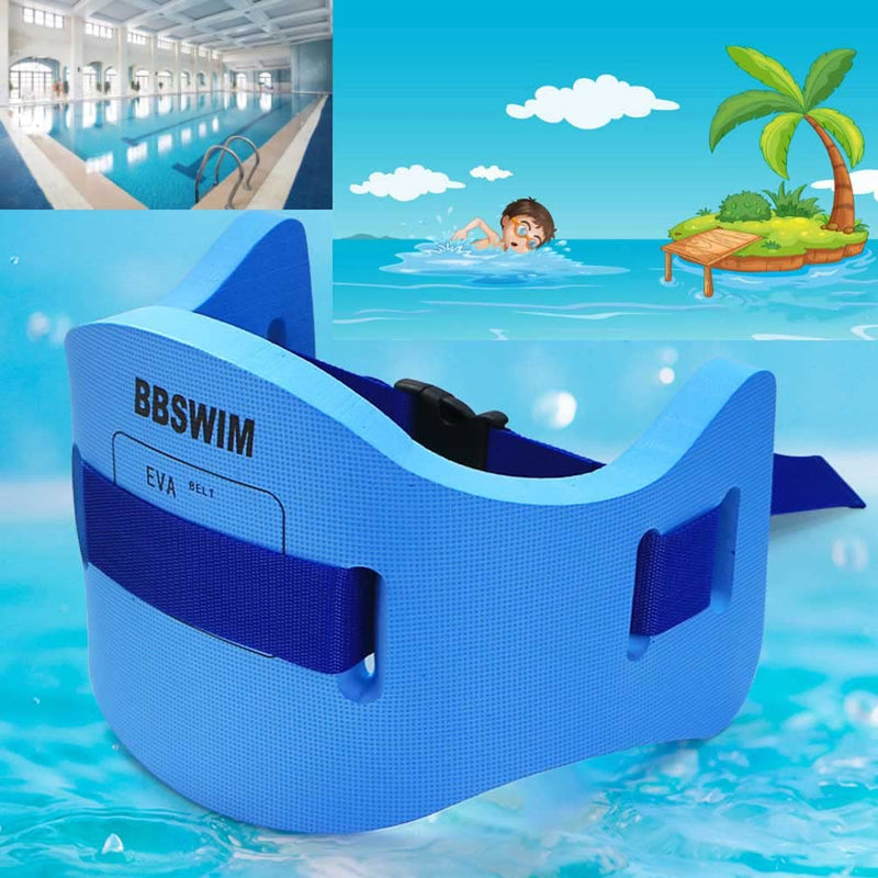 EVA Swimming Floatation Exercise Belt, Adjustable Swim Training Equipment Belt Outdoor Swim Training Tools for Adult and Kids Size M - Blue - 1PC - BeesActive Australia