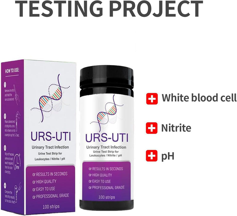 UTI Test Strips for Women & Men - Easy to Use at Home Urinary Tract Infection Testing Kit | Clinically Tested Urine Dipsticks | Foil-Wrapped for Extended Lifetime | 50 Strips - BeesActive Australia