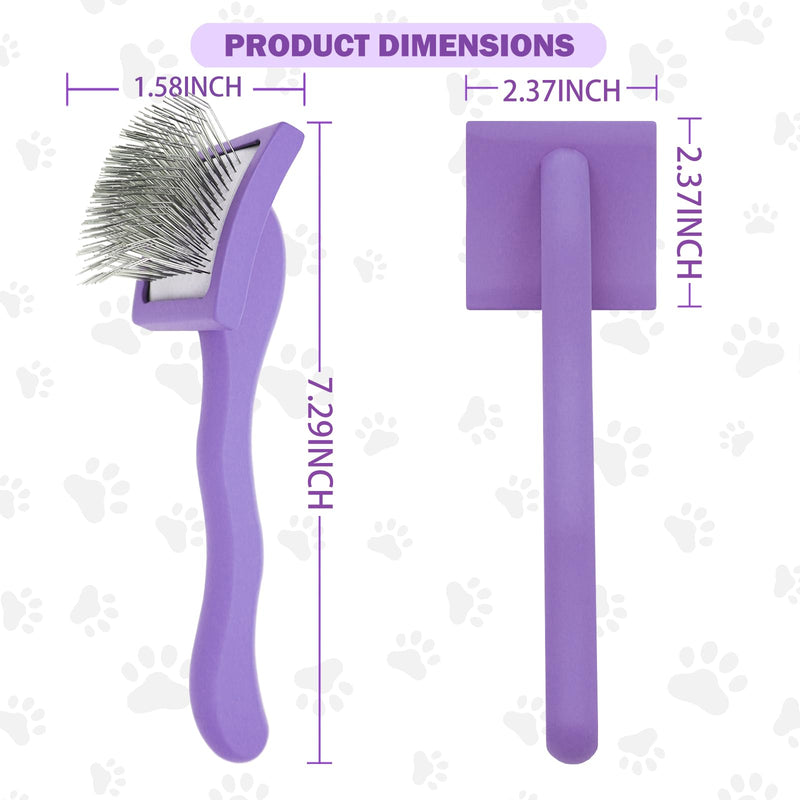 Dog Slicker Brush for Goldendoodles & Golden Doodle Brush for Grooming Kit - Dog Brush for Goldendoodle, Labradoodle, Poodles - Pet Hair Brush for Short & Medium Haired Dogs -Small (Purple) - BeesActive Australia