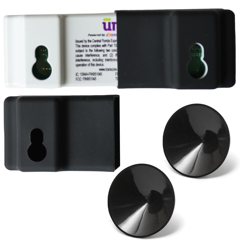 All-Black Silicone Skin for SunPass Pro and SunPass Portable (Florida), UNI Pass by E-Pass, and Rectangular EZ Pass with Suction Cups. Includes Black Suction Cups.