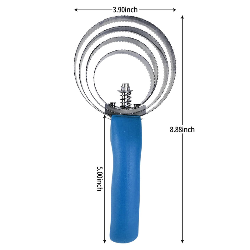 Reversible stainless steel curry comb. With Soft Touch Handle with Large Rubber Curry Comb, Multifunctional Stainless Steel Fine Tooth Comb, Pet Horse Grooming Comb for Dogs and Cats (Blue) Blue - BeesActive Australia