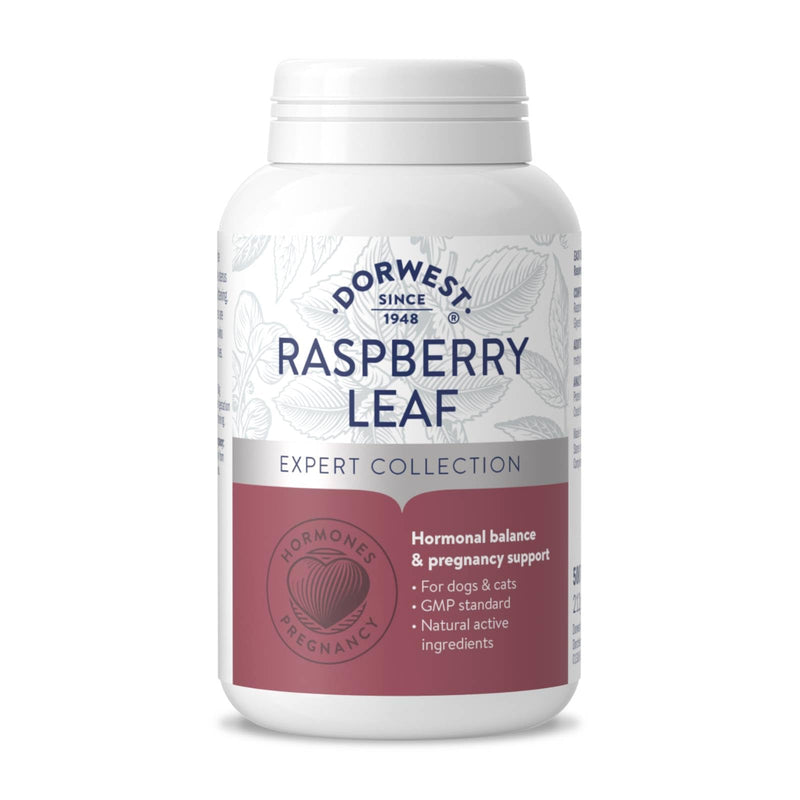 Dorwest Raspberry Leaf Tablets for Dogs And Cats, 500 Tablets, Pregnancy Support For Pets – For Natural Hormonal Balance and Phantom Pregnancies
