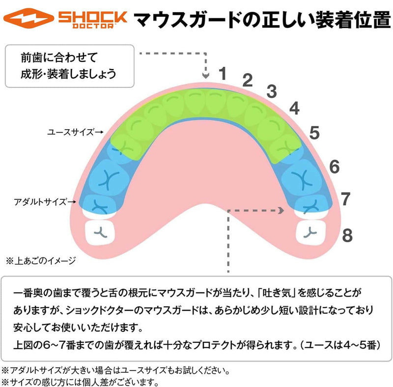 Shock Doctor Mouthguard Superfit – Easy-Fit Strap/Strapless mouthguard – Low Profile Fit Perfect for Basketball, Hockey, Lacrosse, All Sport Youth Black - BeesActive Australia