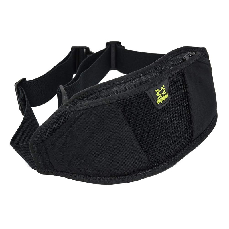 Amphipod AirFlow Endurance Waistpack, Bounce Free Runners Storage Fanny Pack Waist Bag for Running, Jogging, Men & Women One Size Black