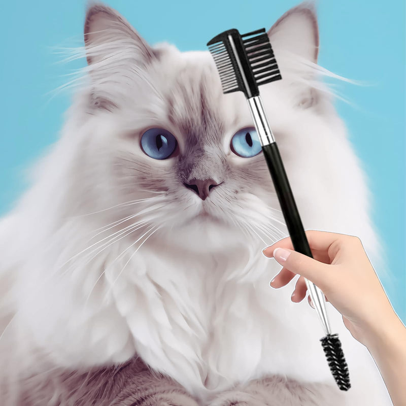 CALLYSONIC Pack of 2 dog tear stain remover comb, tear stain comb, double-sided dog, dog comb, cat brush, eye grooming comb, eye comb brush care comb for removing crusts and mucus - BeesActive Australia