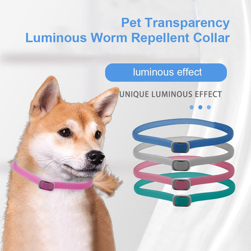 Tick collar for dogs Luminous prevention collar against parasites Adjustable to any size 2 pieces Adjustable flea and tick protection with up to 8 months protection (Pink) Pink - BeesActive Australia