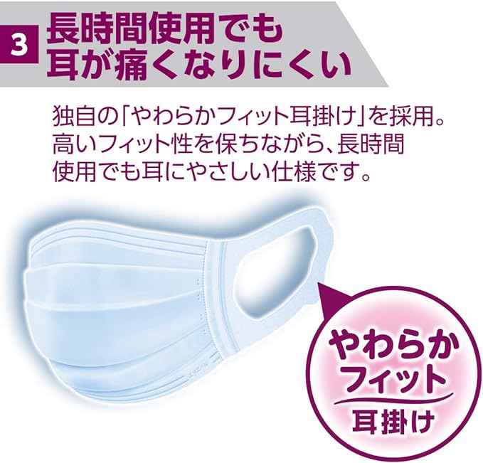 Elleair Hyper Block Mask, Non-Woven Fabric, Virus Splash Blocking, Small Size, 50 Pieces, Tap Rich - BeesActive Australia