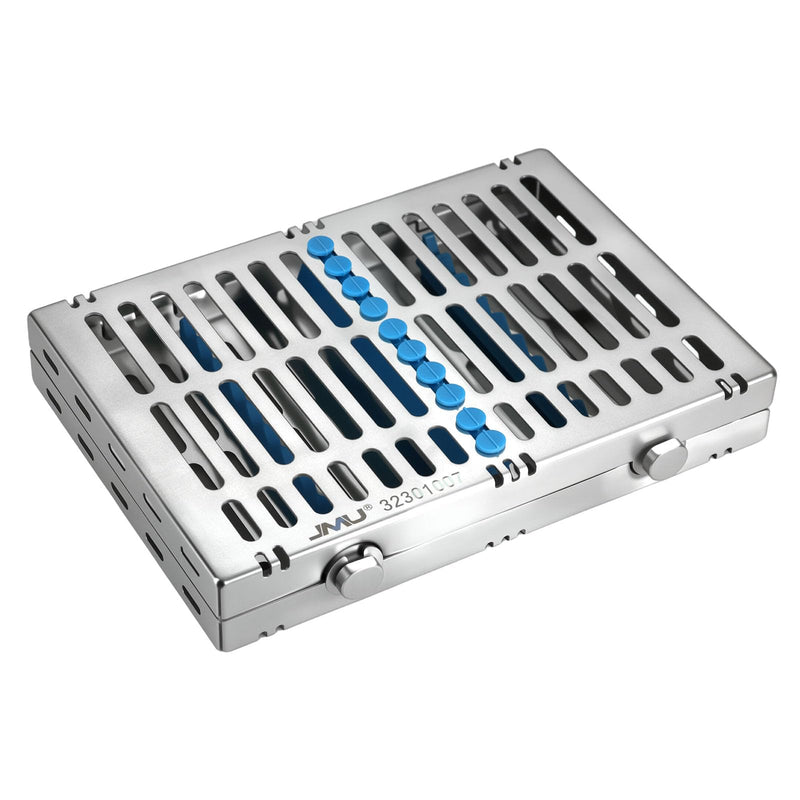 JMU Dental Autoclave Sterilization Cassettes for 10 Instruments, Detachable Instrument Cassette Rack, Blue 1 - BeesActive Australia