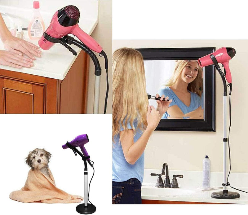 Hands Free Hair Dryer Stand - Flexible Neck Mobility Aid - Suitable for Most Hair Dryers - Includes Velcro Strap - Independent Living Personal Aid - BeesActive Australia