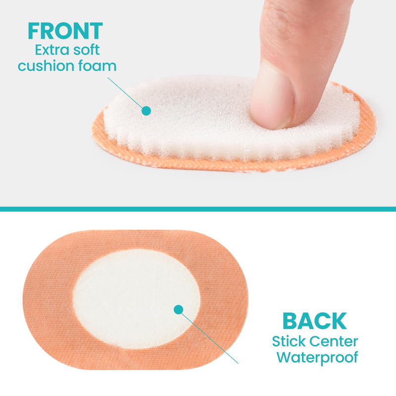 Foam Bunion Pads to Wear with Shoes - 27 ct Bunion Cushion - Moleskin Protect Feet for Men and Women - Stick Center (Multi-Size) Beige 27 Count ( Multi-size)
