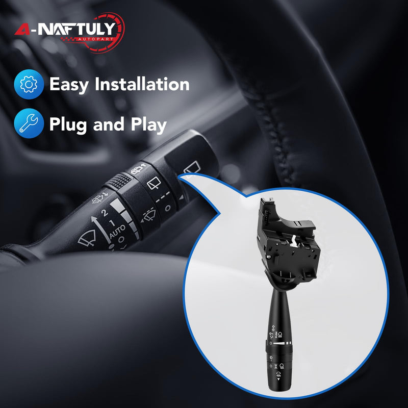 Multi-Function Turn Signal Switch Fits for 2007-2017 Jeep Wrangler JK Patriot Compass, 2008-2010 Jeep Liberty Commander Grand Cherokee, Dodge Nitro & More, Fog Light Control Headlight Dimmer, CBS-1703