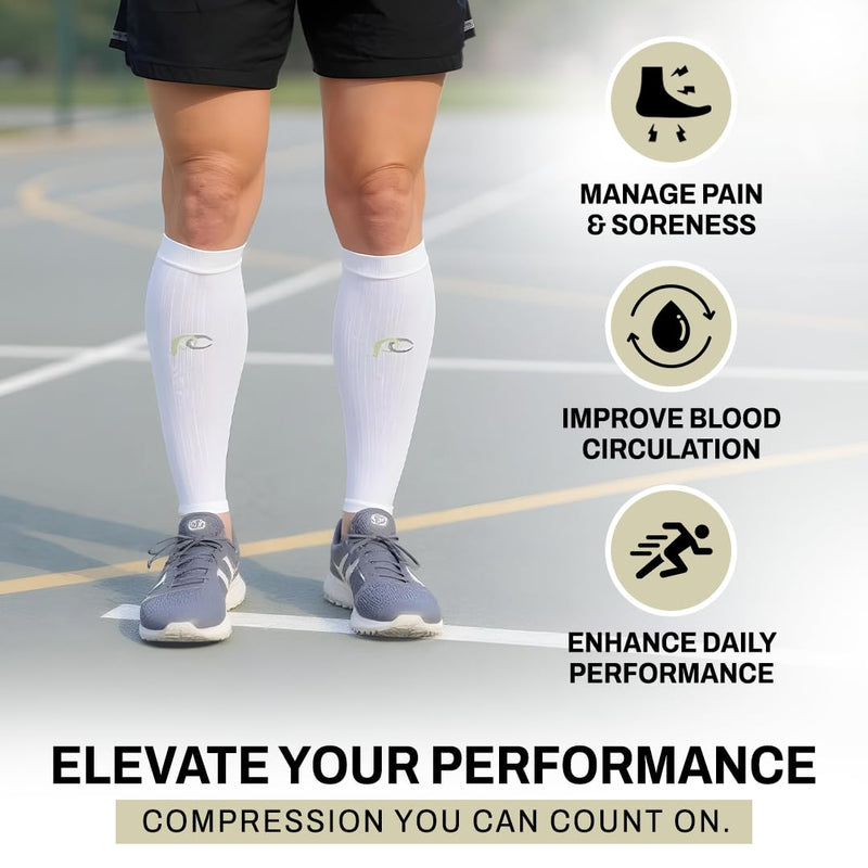 PRO Compression Calf Sleeve for Pain Relief | Calf Guard for Running, Cycling, Nurses, and Sports X-Small Pink - BeesActive Australia