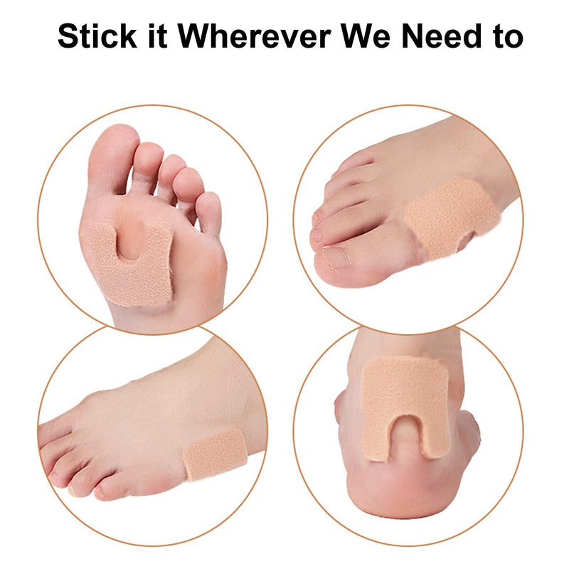 Cushioned Foot Pads with Thick Moleskin - 20 Pieces Meta Pads & Cushions for Metatarsal Areas - For Calluses, Heels & More - BeesActive Australia