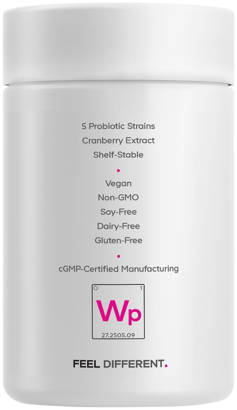 Codeage Women’s Daily Probiotic Supplement – 50 Billion CFU Supplement, Cranberry Fruit Powder, Prebiotic Chicory Root Inulin – Women’s Wellness Support – 1 Capsule Per Serving - Non-GMO – 30 Capsules