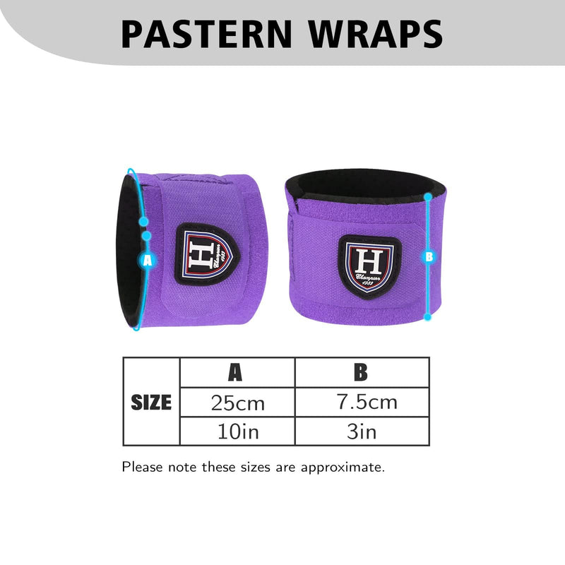 Harrison Howard Durable Shock-Absorbent Breathable Impact Protection Pastern Wraps for Horse Sold in Pairs-Purple Purple - BeesActive Australia