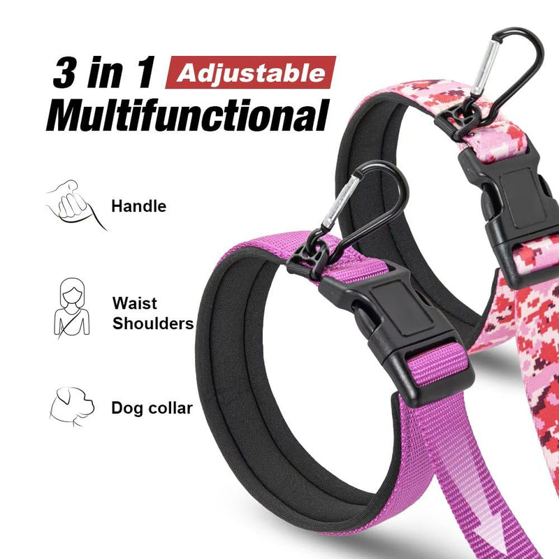 TSPRO Tactical Hands Free Dog Leash, Heavy Duty Adjustable with Padded Handle & Metal Safety Clasp for Walking Running Hiking Training, Medium & Large Dogs (Yellow 25) for Medium to Large Dogs Yellow 25 - BeesActive Australia
