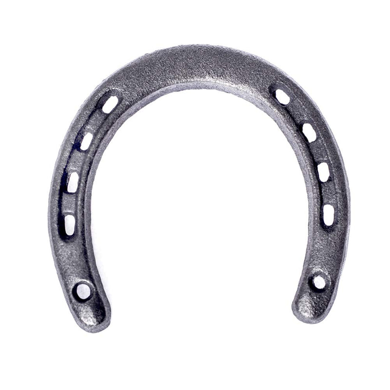 GGTYHAO 4PCS Cast Iron Horseshoe，for Good Lucky, Durable Cast Iron Medium Horseshoe 5 Holes On Each Side for Wall Hung silver - BeesActive Australia