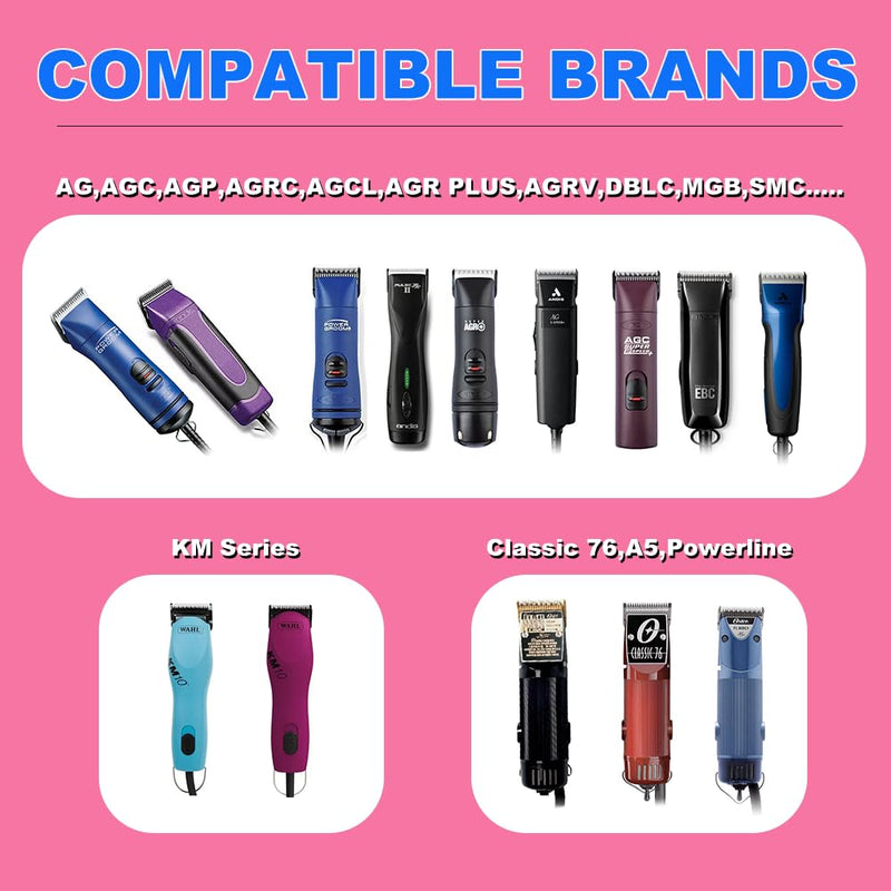 10# Blade Dog Grooming Clipper Replacement Blades Compatible with Andis Dog Clippers,Most A5, Wahl KM Series Clippers,Detachable Ceramic Blade,Size-10#, 1/16-Inch Cut Length (1.5mm) Black 10# 1.5mm - BeesActive Australia