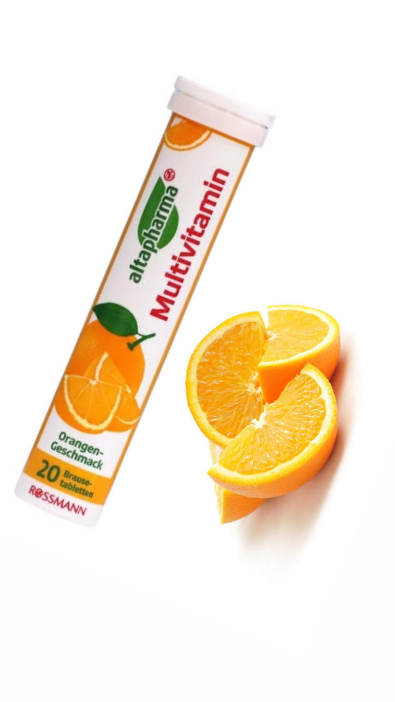 FVLFIL Altapharma Dissolvable Multivitamins Tablets: Orange Flavor Made in Germany