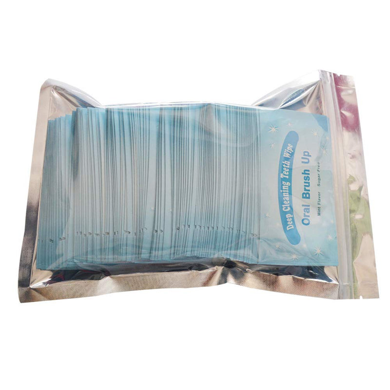 Mint-Flavored Oral Finger Wipes Teeth whitening Wipes Oral Cleaning Wipe (100 Pcs) 1 Count (Pack of 1) - BeesActive Australia