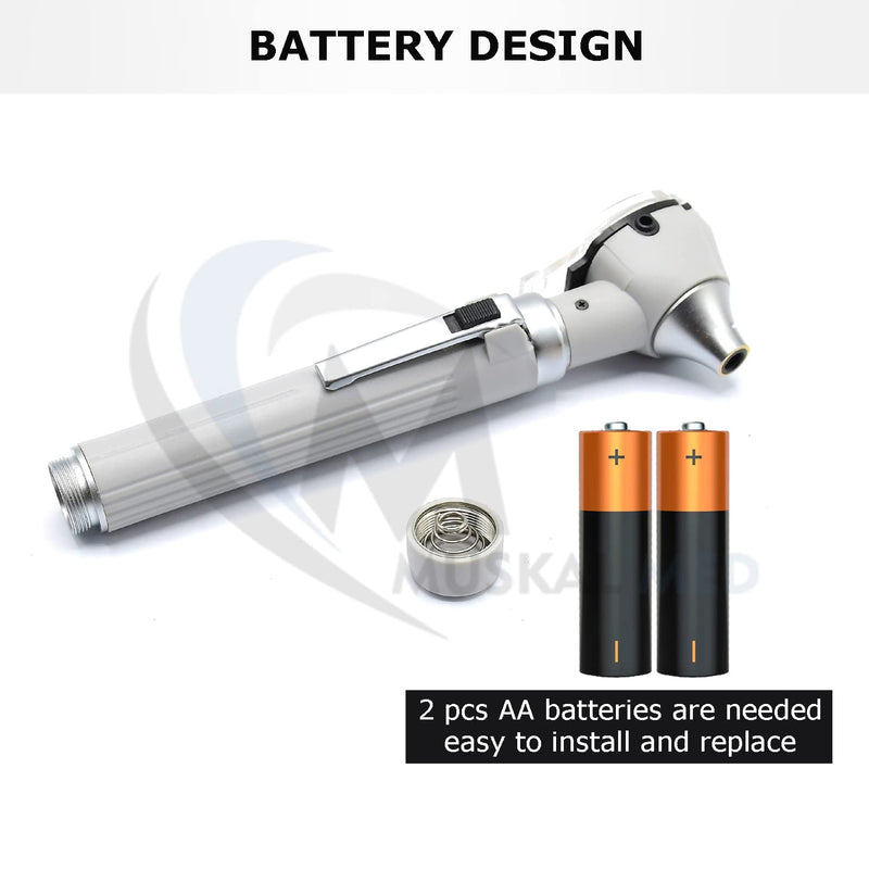 MuskLife Otoscope - Ear Scope with Light, Ear Infection Detector, Pocket Size, in 10+ Colors! Gray Style - BeesActive Australia