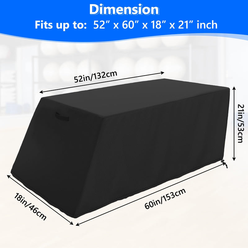 Sit-up Board Cover Outdoor Waterproof Weight Bench Cover Fits for Universal Weight Chair Fitness Bench High Quality Oxford fabrics UV Protective 52" x 60" x 18" x 21" Black