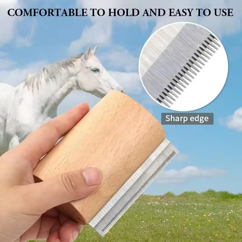 Horse curry comb I The ideal helper when changing the coat of your horse I The best curry comb for horses during coat change I Brush especially for removing underfur and loose hair I (11cmx6cm) - BeesActive Australia