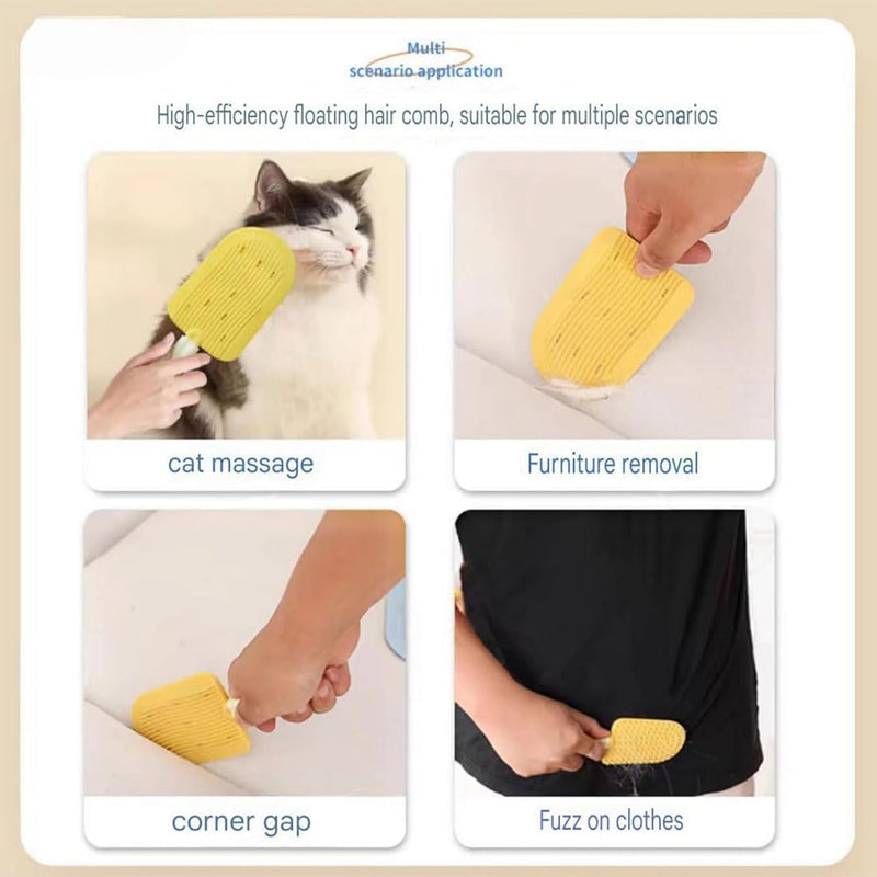 Cat Brush for Shedding,Pawmingle Cat Brush,Cat Tongue Comb,Cat Combs for Indoor Cats,Cat Comb for Long Haired Cats,Cat Chin Brush,For Tangles, Knots & Loose Fur from the Undercoat (Green) Green - BeesActive Australia