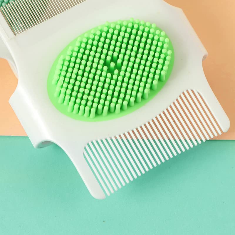 Cradle Cap Brush and Comb, Cradle Cap Brush Safe Baby's Scalp Brush with Soft Rubber Bristles, Help Gently Massage Care Scalp - BeesActive Australia