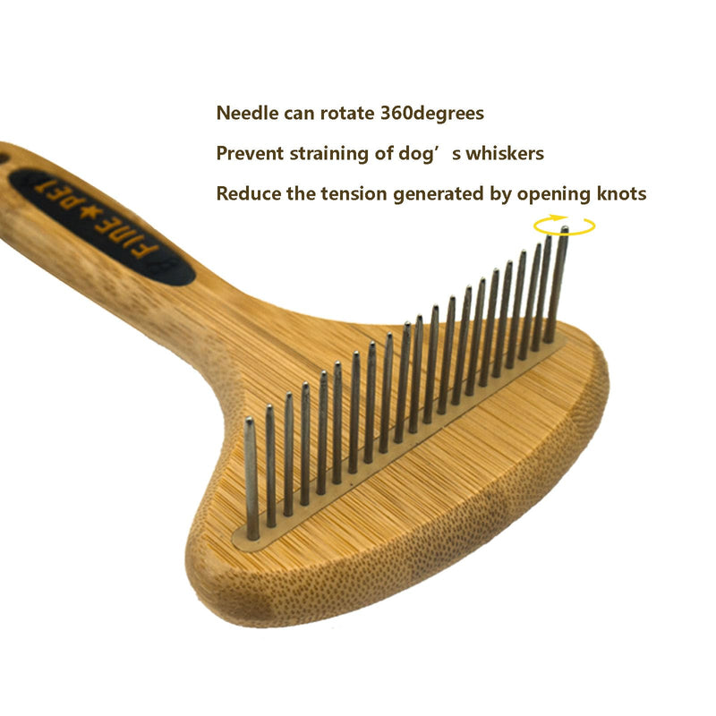 PROBUSINES-Pet brushes,Dog Dematting Comb Rake - Knot out for Dogs, Cats, Rabbits, Any Long Haired Breed Pets - Undercoat Rake - BeesActive Australia