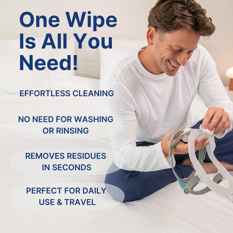Snugell Unscented CPAP Mask Wipes ‚Äì 110 Count ‚Äì100% Soft Cotton ‚Äì Lint & Alcohol-Free ‚Äì Skin-Safe Formula with Aloe Vera ‚Äì Easy-to-Open Canister ‚Äì Perfect for Cleaning CPAP Masks, Tubes, and Devices 110 Count (Pack of 1)