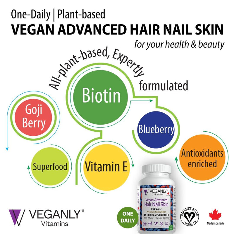 Vegan Advanced Hair Nail Skin One-Daily, 90 Vegan Capsules