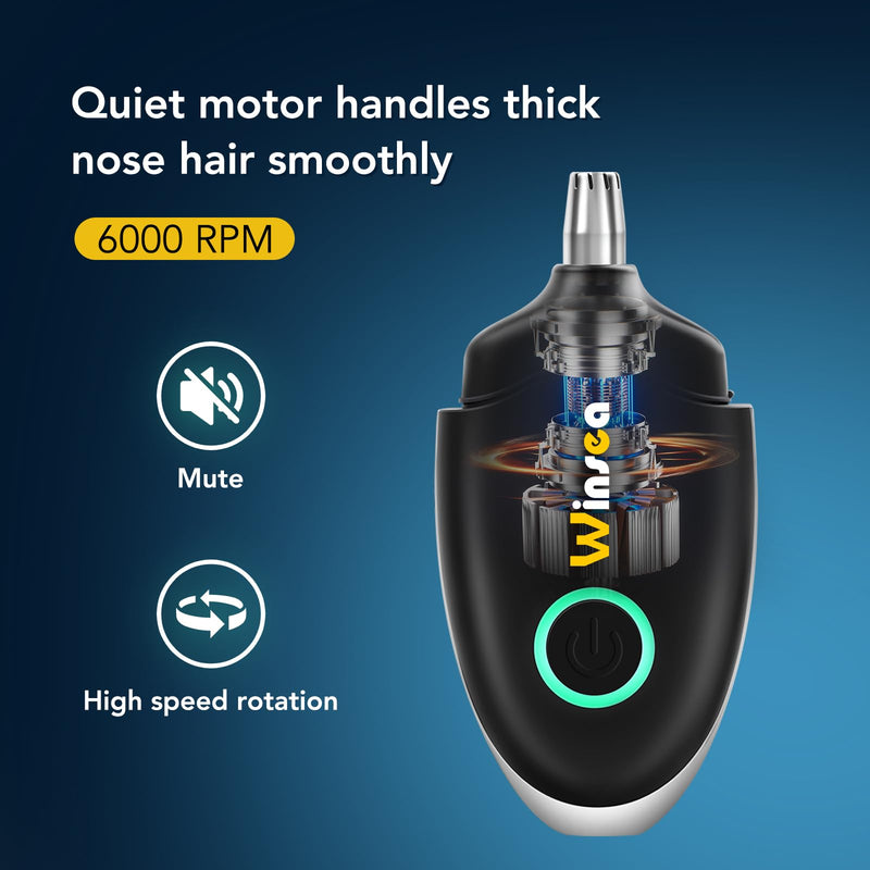 Ear and Nose Hair Trimmer for Men and Women ‚Äì Travel Trimmer, High-Precision Nose Shaver, USB Rechargeable, Waterproof, Safe & Quiet Operation, Portable Ear Hair Remover Design