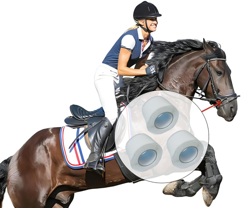 3 Rolls Horse Bit Wrap Tape Bit Protector Bit Guard Tape for Horses Bit Care Wrap for Equines Equestrian Bit Tape Bit Shielding Tape Equine Bit Wrap（White - BeesActive Australia