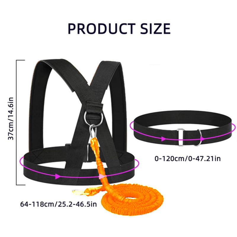 Resistance Explosive Training Set Help to Improve Power, Strength, Agility, Track and Field for Football Baseball Running Basketball Multi-Directional Equipment OR-6.6ft