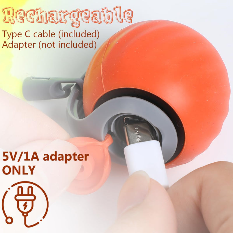 Speedy Tail 2.0, Speedy Tail Cat Toy, Interactive Cat Toy Ball, Motion Activated Cat Toy Balls, Cat Toys Balls with Feather Tail, Automatic Cat Toy, Cat Stimulation Toys for Indoor Cats Orange - BeesActive Australia