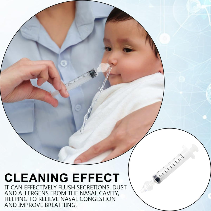 DOERDO Nasal Syringe Irrigator, 8PCS Infant Nasal Irrigator, Silicone Tip Professional Infant Nose Cleaner, Reusable - BeesActive Australia