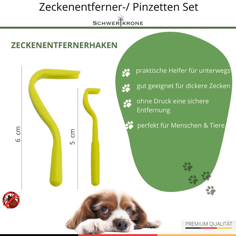 Schwertkrone set of 6 tick tweezers, tick tweezers for dogs, tick card, tick tweezers for cats, tick tweezers for humans, tick tweezers, tick hooks for dogs, tick tweezers tick set of 6 - BeesActive Australia