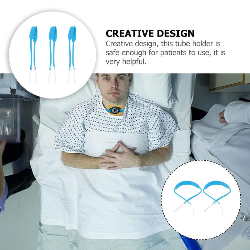 Hemoton 6 Pcs Tracheostomy Tube Holder Belt,Conduit Neck Ties Strap,Trachea Bands Securement Device Hospital Accessorie,Tracheostomy Tube Holder,Sponge Tracheostomy Strap Hospital Neck Straps Sky-bluex2pcs 46X2.8X0.2CMx2pcs - BeesActive Australia
