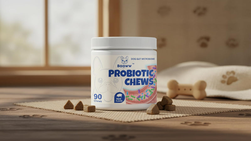 Probiotics for Dogs, Instant Diarrhea Relief, Dog Immune Support Chews, Digestive Health, Skin Irritation, Allergies, 6 Billion CFU's, 90 Pork Flavor Soft Chews for All Dog Sizes