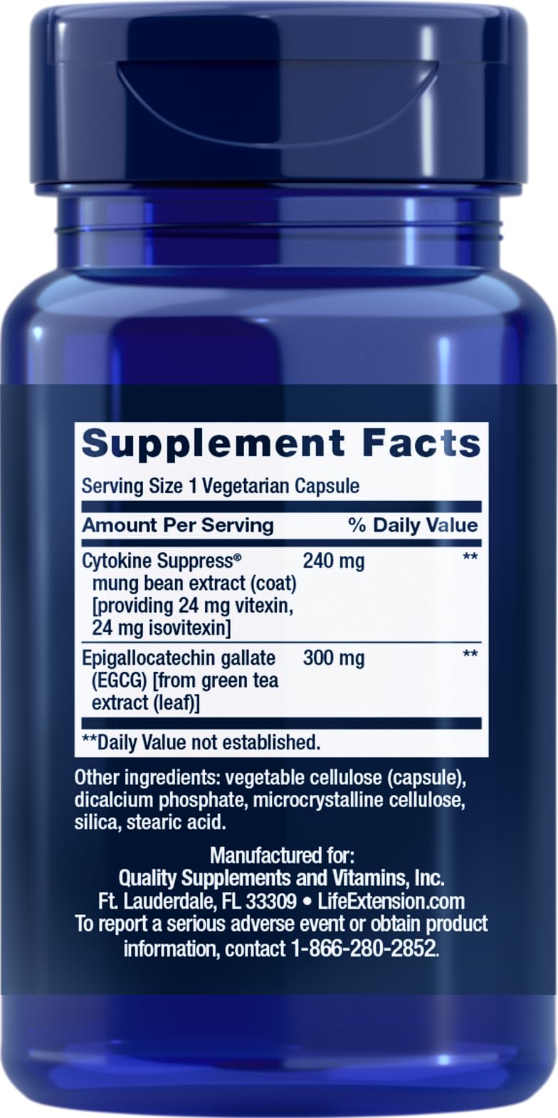 Life Extension Cytokine Suppress with EGCG, 30 Vegetarian Capsules (Pack of 2)