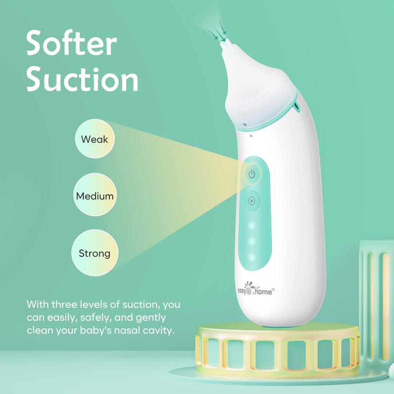 Easy@Home Electric Baby Nasal Aspirator Camera: Baby Nose Sucker Nose Cleaner with Camera Free APP Controlled Powered by Easy Nasal Care App iOS & Android App Automatic Booger Sucker for Baby ENA101