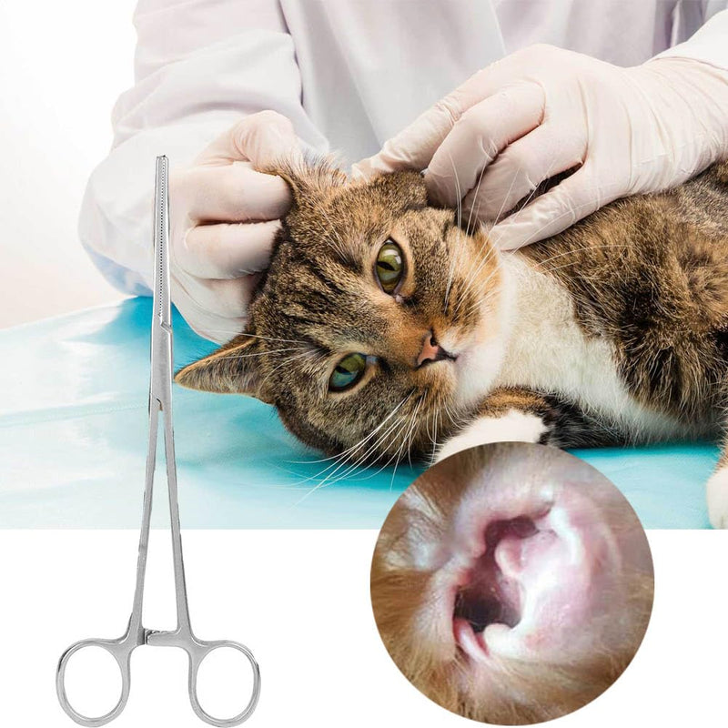 Pet Ear Hair Tweezers, Stainless Steel Hemostat, Pet Tweezers for Dogs and Cats, Hemostat, Veterinary Forceps, Pet Puller Tweezers, Straight End Clamp, Pet Puller Tweezers - BeesActive Australia