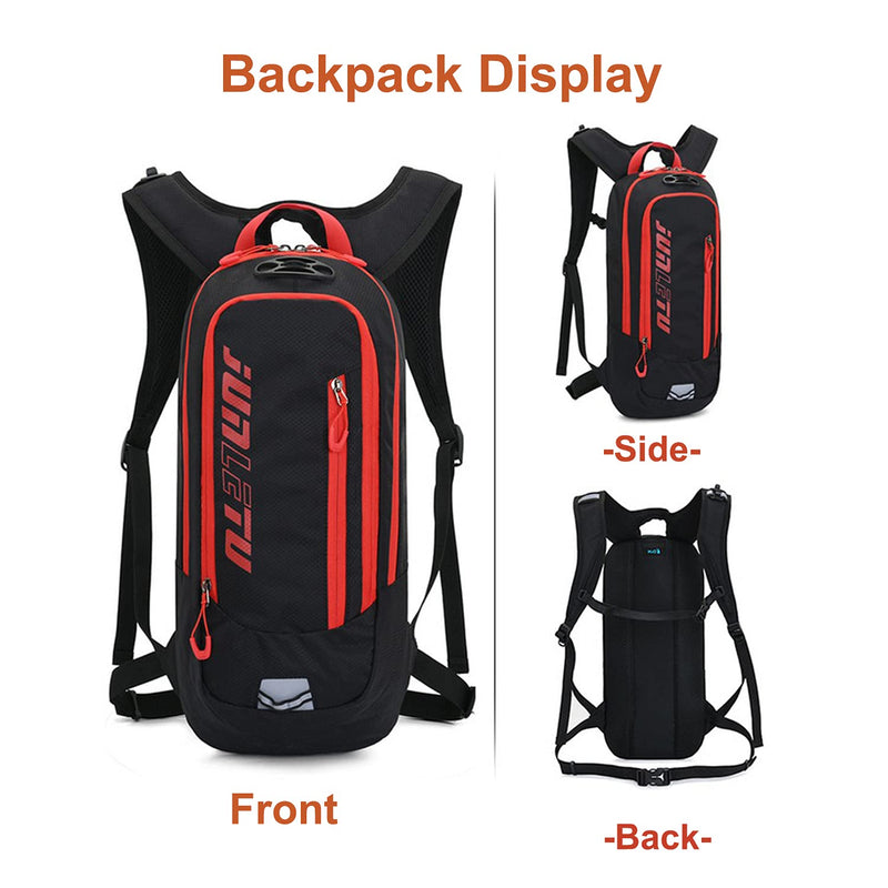 Croogo Hydration Packs,Hydration Backpack with 2L Hydration Bladder,Bicycle Daypack Waterproof Breathable Bag for Climbing Ot04-black/Red-sd