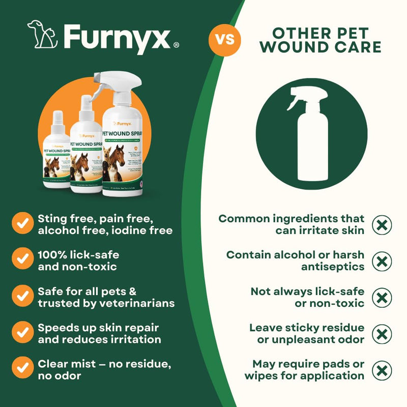 Sting-Free Wound & Skin Care Spray for Dogs, Cats & Pets | Vet-Grade Repair Mist for Cuts, Hot Spots, Rashes, Burns & Itch Relief | Non-Toxic, No Alcohol, Lick-Safe, No Residue (4 fl oz) 4 Oz