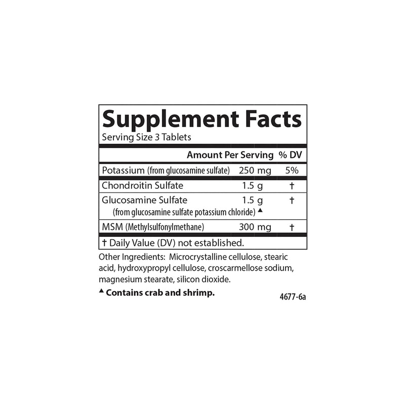Carlson Nutra-Support Joint, Glucosamine, Chondroitin, 120 Tablets | MSM; Joint Function; Cartilage Support Optimal Wellness